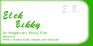 elek bikky business card